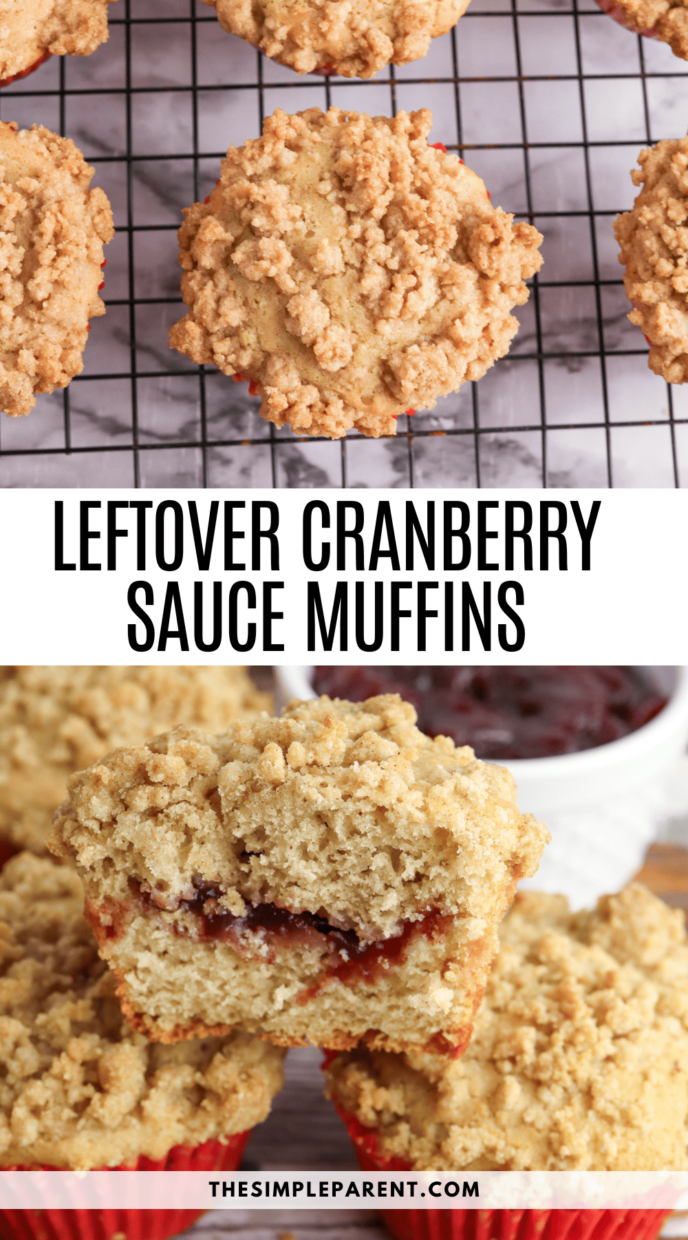 Leftover Cranberry Sauce Muffins