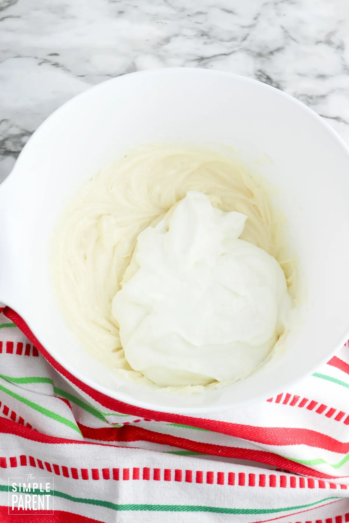 Greek yogurt and cookie dip in a bowl