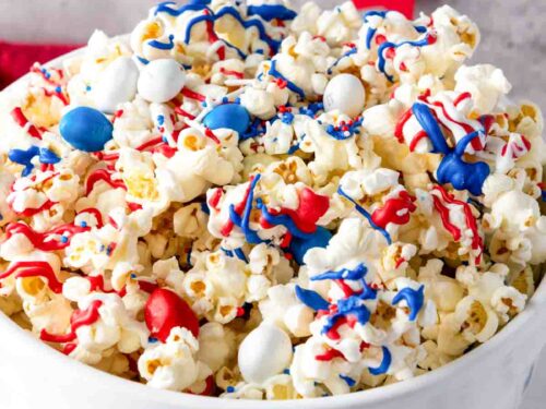 red white and blue popcorn kernels