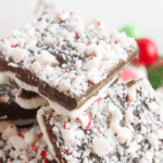 Stack of Chocolate Peppermint Bark