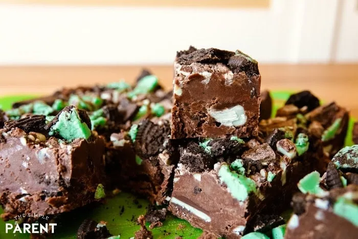 Christmas Oreo Fudge pieces