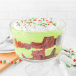 Christmas Trifle Dessert in glass bowl