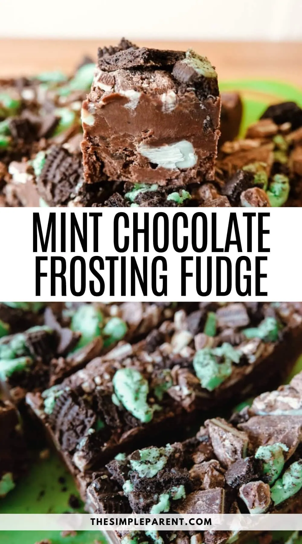 Christmas Mint Chocolate Frosting Fudge Recipe