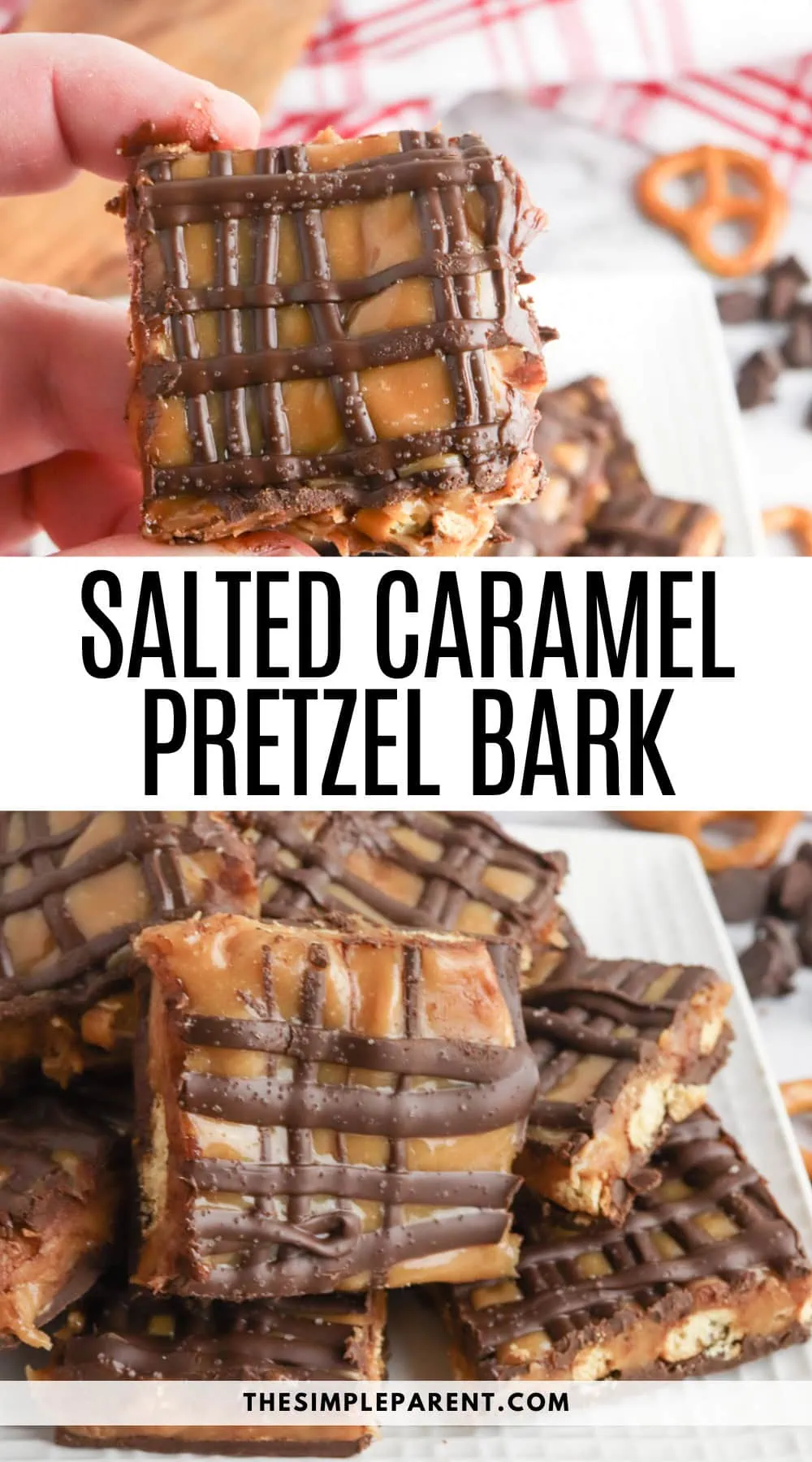 Salted Caramel Pretzel Bark Recipe