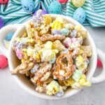 Easter Bunny Bait snack mix in white bowl