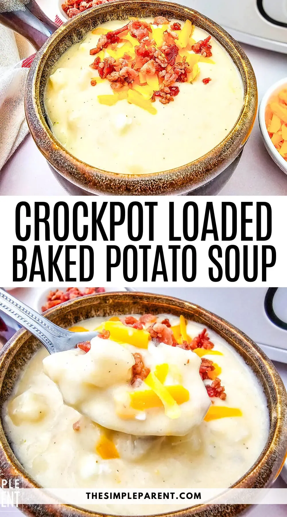 Crockpot Loaded Baked Potato Soup with Hasbrowns Recipe